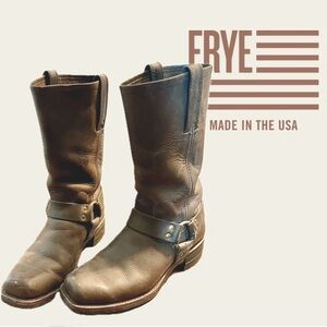 Frye Harness 12r Moto boots in brown